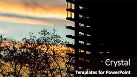  Presentation with construction cranes - Amazing presentation theme having construction-site-with-cranes backdrop and a black colored foreground