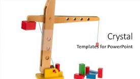  Presentation with garment construction - Colorful PPT theme enhanced with construction site with wooden crane backdrop and a  colored foreground