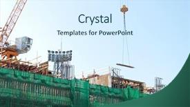  Presentation with infrastructure - Presentation theme enhanced with construction site background and a sky blue colored foreground