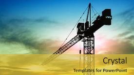  Presentation with construction site construction - PPT layouts with construction site background and a yellow colored foreground