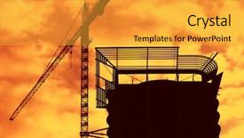  Presentation with under construction - Audience pleasing slide deck consisting of toned f x backlight focus backdrop and a gold colored foreground