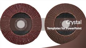  Presentation with brown sugar isolated on white - Amazing presentation theme having abrasivity - abrasive disk for grinder isolated backdrop and a tawny brown colored foreground