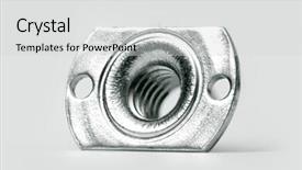  Presentation with nut - Presentation design with closeup locking mechanism - extreme close up shot background and a light gray colored foreground