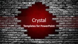  Presentation with brick wall - Slide deck consisting of large hole on brick wall background and a tawny brown colored foreground