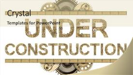  Presentation with steampunk - PPT theme with construction steampunk mechanical metal alphabet background and a lemonade colored foreground