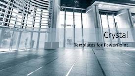  Presentation with buildings - Colorful presentation design enhanced with construction steel - exterior of modern buildings backdrop and a  colored foreground