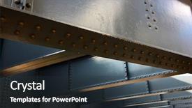  Presentation with industrial - Theme enhanced with construction steel - industrial metal background and a tawny brown colored foreground