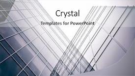  Presentation with glass construction - Slide set featuring construction steel - transparent glass texture of modern background and a white colored foreground