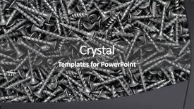  Presentation with funky black and redstudy - Theme having construction supplies - background of black drywall screws background and a dark gray colored foreground