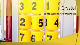  Presentation with amusement park - PPT theme with construction theme children - amusement park numbers toy background and a yellow colored foreground