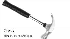  Presentation with construction tools - Slide set having construction tools - claw hammer on plain background background and a white colored foreground