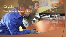  Presentation with apprentice retail - Amazing theme having construction training - carpenter and apprentice working backdrop and a tawny brown colored foreground