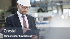  Presentation with industry - Theme with construction training development - mid adult businessman writing background and a ocean colored foreground