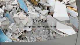 Presentation with pile - Colorful theme enhanced with construction waste - big pile of trash backdrop and a light gray colored foreground