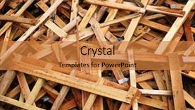  Presentation with wood - Presentation design featuring construction waste - junk wood plank background background and a gold colored foreground