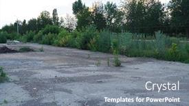  Presentation with pollution waste - Slide deck with construction-waste-in-a-city background and a gray colored foreground