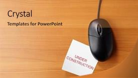  Presentation with website building 3d crossword puzzle cubes - Slides consisting of construction website building concept background and a yellow colored foreground