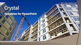  Presentation with construction work - Colorful theme enhanced with construction work site stockholm sweden backdrop and a light gray colored foreground