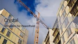  Presentation with construction work - Beautiful PPT layouts featuring construction work site stockholm sweden backdrop and a light gray colored foreground