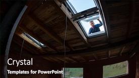  Presentation with environmentally friendly - Presentation theme enhanced with construction-worker-installing-environmentally-friendly background and a black colored foreground