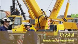  Presentation with crane - Audience pleasing presentation design consisting of cartoon champagne - aged couple sitting backdrop and a  colored foreground.