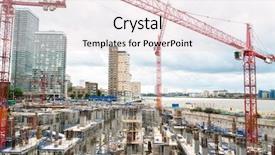  Presentation with construction - Amazing presentation theme having construction yard in a modern backdrop and a lemonade colored foreground