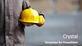  Presentation with construction - Cool new presentation design with construction backdrop and a gray colored foreground