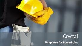  Presentation with under construction - Beautiful presentation theme featuring construction backdrop and a gray colored foreground