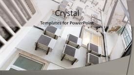  Presentation with dwelling - Slide deck enhanced with dwelling house with air background and a light gray colored foreground