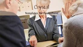  Presentation with seniors - Beautiful presentation theme featuring consultant-in-a-bank-calculates backdrop and a lemonade colored foreground