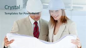  Presentation with sports table tennis two ping - Slide deck consisting of consulting engineering - two architects discussing a construction background and a  colored foreground