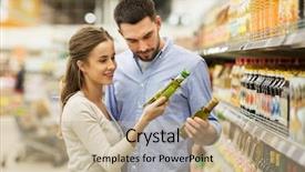  Presentation with consumerism - Slide deck consisting of consumer - shopping food sale consumerism background and a mint green colored foreground