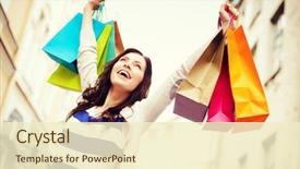  Presentation with tourism - Amazing presentation theme having hapiness consumer - shopping and tourism concept backdrop and a cream colored foreground