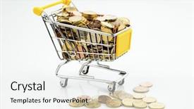  Presentation with brd und ddr - Audience pleasing presentation theme consisting of consumer behavior - einkaufswagen und eurom nzen backdrop and a white colored foreground