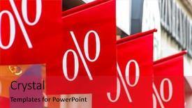  Presentation with percentage - Slide deck enhanced with asian father picking up his six months old baby boy background and a lemonade colored foreground