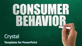 Presentation with behavior - Theme consisting of consumer behavior background and a forest green colored foreground