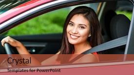  Presentation with amily a new born - Cool new PPT layouts with consumer education - woman holding up keys backdrop and a red colored foreground