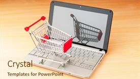  Presentation with online shopping - Beautiful PPT layouts featuring consumer electronics - internet online shopping concept backdrop and a  colored foreground