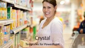  Presentation with product - Theme featuring consumer goods - mid adult woman holding product background and a coral colored foreground