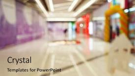  Presentation with mall - Amazing presentation having consumer goods industry - blurred background of big shopping backdrop and a soft green colored foreground