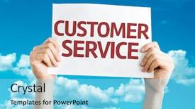  Presentation with health care customer service - Cool new PPT layouts with consumer goods industry - customer service card with sky backdrop and a arctic colored foreground