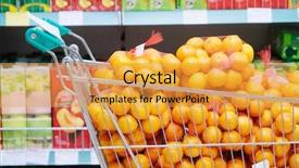  Presentation with russia - Slide deck enhanced with consumer goods industry - interior of a supermarket background and a  colored foreground