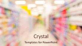  Presentation with supermarket - Beautiful presentation design featuring consumer goods industry - shopping blur in the supermarket backdrop and a lemonade colored foreground