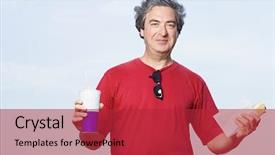  Presentation with journey - Audience pleasing slides consisting of consumer journey - man with a drink backdrop and a red colored foreground