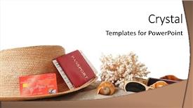  Presentation with white sand - Amazing slide set having consumer journey - sand with credit card backdrop and a white colored foreground