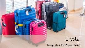  Presentation with bag - Colorful presentation theme enhanced with consumer journey - suitcases and travel bag backdrop and a lemonade colored foreground