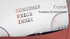  Presentation with price - Colorful presentation design enhanced with consumer-price-index-phrase-written backdrop and a white colored foreground