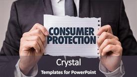  Presentation with consumer protection - Cool new PPT theme with consumer protection backdrop and a dark gray colored foreground