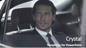  Presentation with successful - Slides having consumer safety - closeup successful businessman sitting background and a dark gray colored foreground