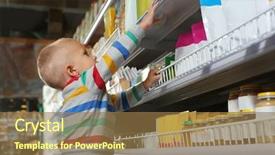  Presentation with baby food lebanese plaqts - Presentation design with consumer safety - cute little boy choosing baby background and a coral colored foreground